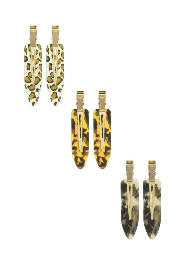 minihope Trendy Creaseless Hair Clips - Vintage Leopard & Checkerboard Pattern Hair Accessories Lightweight & Non-Slip, Suitable for All Hair Types Versatile Styling & Daily Wear 6-Piece Set - Image 1