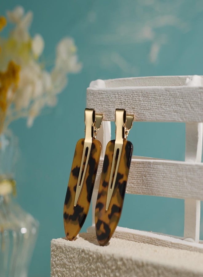 minihope Trendy Creaseless Hair Clips - Vintage Leopard & Checkerboard Pattern Hair Accessories Lightweight & Non-Slip, Suitable for All Hair Types Versatile Styling & Daily Wear 6-Piece Set - Image 3