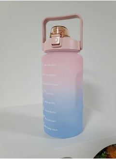 fashionhome 2000 ml Portable Leak Proof Cute Water Bottle with Time Marker and Carry Handle  - Image 1