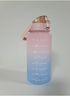 fashionhome 2000 ml Portable Leak Proof Cute Water Bottle with Time Marker and Carry Handle  - Image 2
