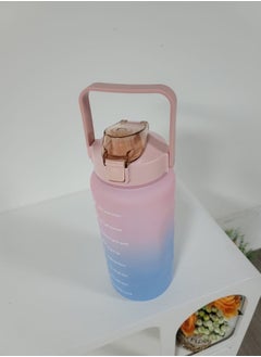 fashionhome 2000 ml Portable Leak Proof Cute Water Bottle with Time Marker and Carry Handle  - Image 3