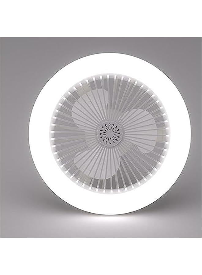 Enclosed Ceiling Fans with Lights and Remote - Modern Simple Ceiling Fan - Ceiling Fan with Lights - Low Profile Flush Mount Ceiling Fans with Remote Control | Enclosed Fan Light for Bedroom Kitchen - Image 5