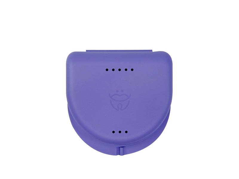 Dentosmile Dental Orthodontic Retainer/Aligner Case/Box/Mouth Guard and Denture Storage in Violet Colour (1) - Image 1