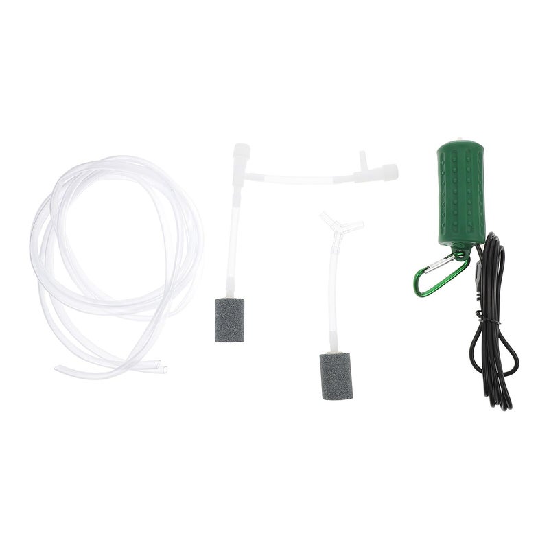 USB Aquarium Air Pump Portable Dual Outlet Fish Tank Oxygen Pump for Home Outdoor Fishing - Image 2