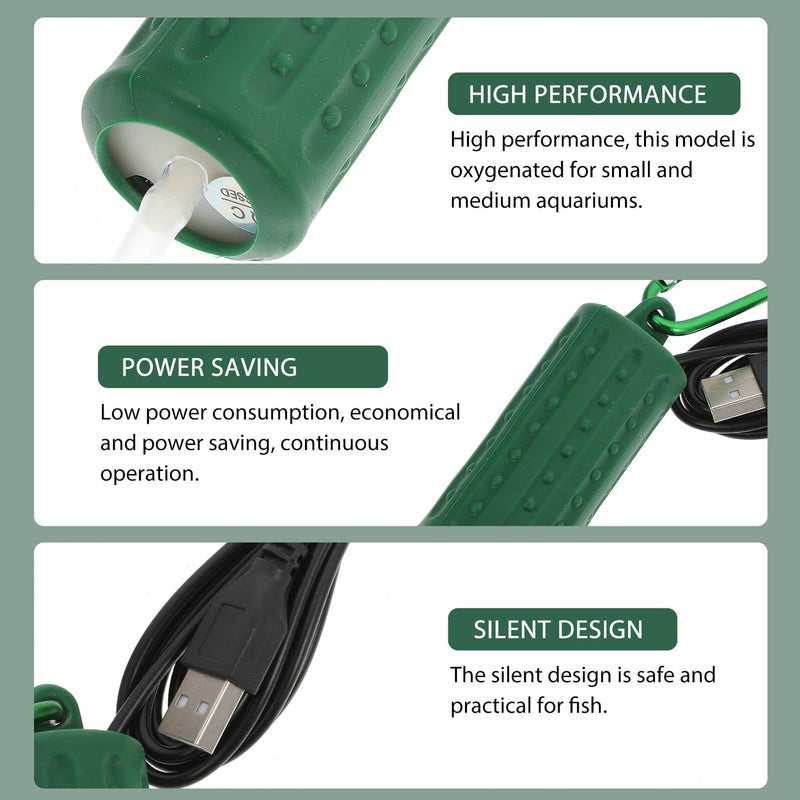 USB Aquarium Air Pump Portable Dual Outlet Fish Tank Oxygen Pump for Home Outdoor Fishing - Image 5