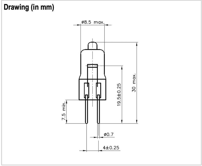 G4 10W 6V Halogen Bulb Elegant Design for Display and Optics 1 Piece