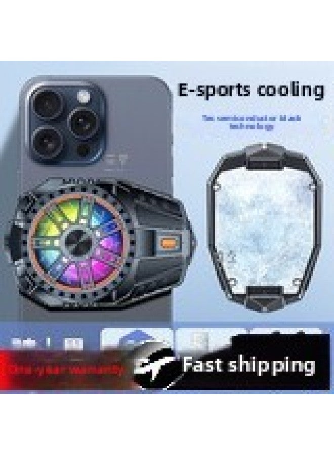Mobile Phone Radiator Live Broadcast Dedicated Fast Cooling Artifact For AppleFor Iphone Black Shark 2pro One Plus Qingying-Color:【turbine Soaring Wind Heat Dissipation Qingying Instant Cooling❄Plug - Image 2