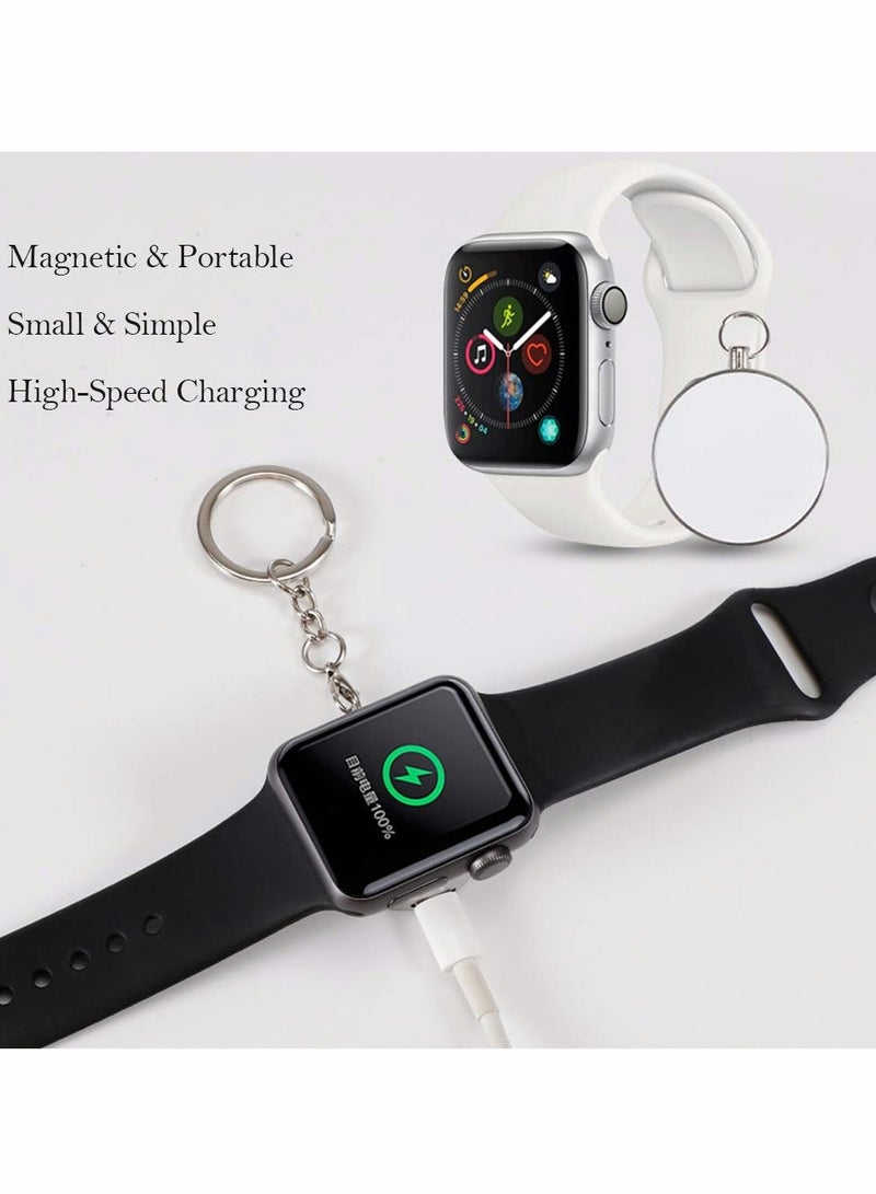 Excefore Upgrade Watch Charger for iWatch Portable Wireless Charging Compitable with Apple Series 6/5/4/3/2/1, Keychain Style White  - Image 4