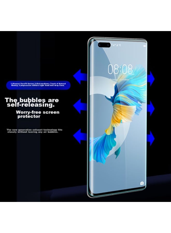 Freeson Anti-Blue Light Hydrogel Film For Huawei Mate40 Rs/Mate40 Pro/Pro+, 3D Full Screen Hd Anti-Fingerprint Phone Protective Film [2-Pack] - Image 5
