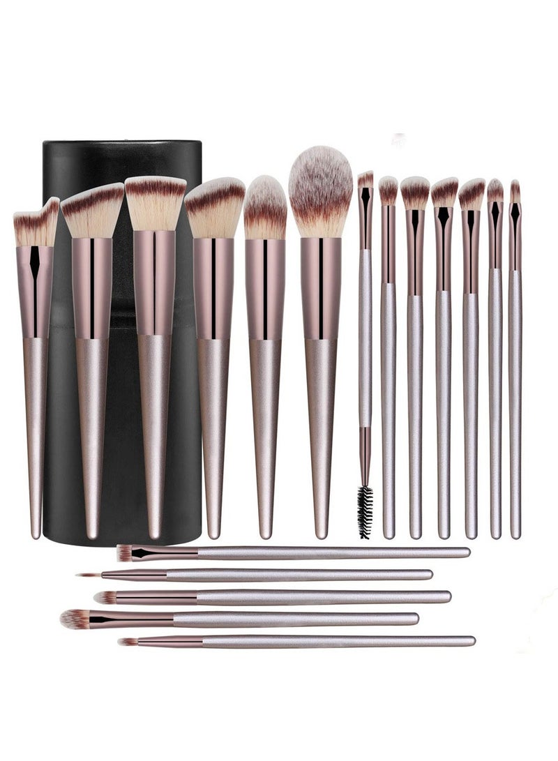general Makeup Brush Set 18 Pcs Premium Synthetic Foundation Powder Concealers Eye shadows Blush Makeup Brushes with black case - Image 1