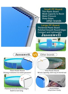 Jasonwell Jasonwell Foldable Dog Kiddie Pool - Hard Plastic Kids Paddling Pool Toddler Baby Swimming Pool for Backyard Collapsible Whelping Box Pet Doggie Cats Wading Pool Bathtub for Puppy Large Dogs 48In  - Image 5