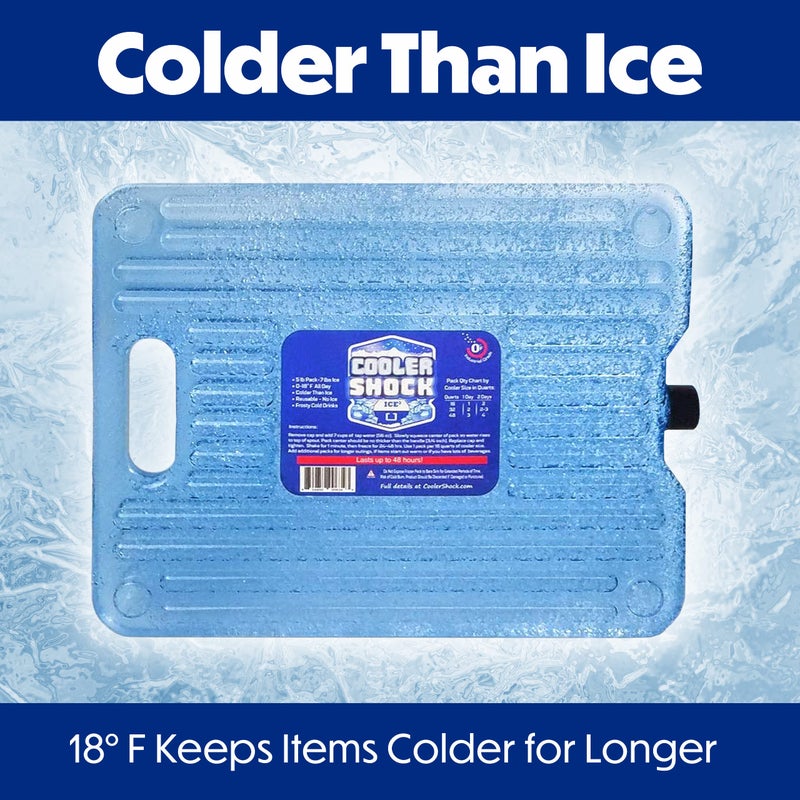 Cooler Shock Ice Packs, Reusable, Premium, Large Ice Pack and Lunch Cooler Set for Long Term Use, Cools Faster Than Ice, Cooler Accessories, Gray, 2 Pack - Image 4