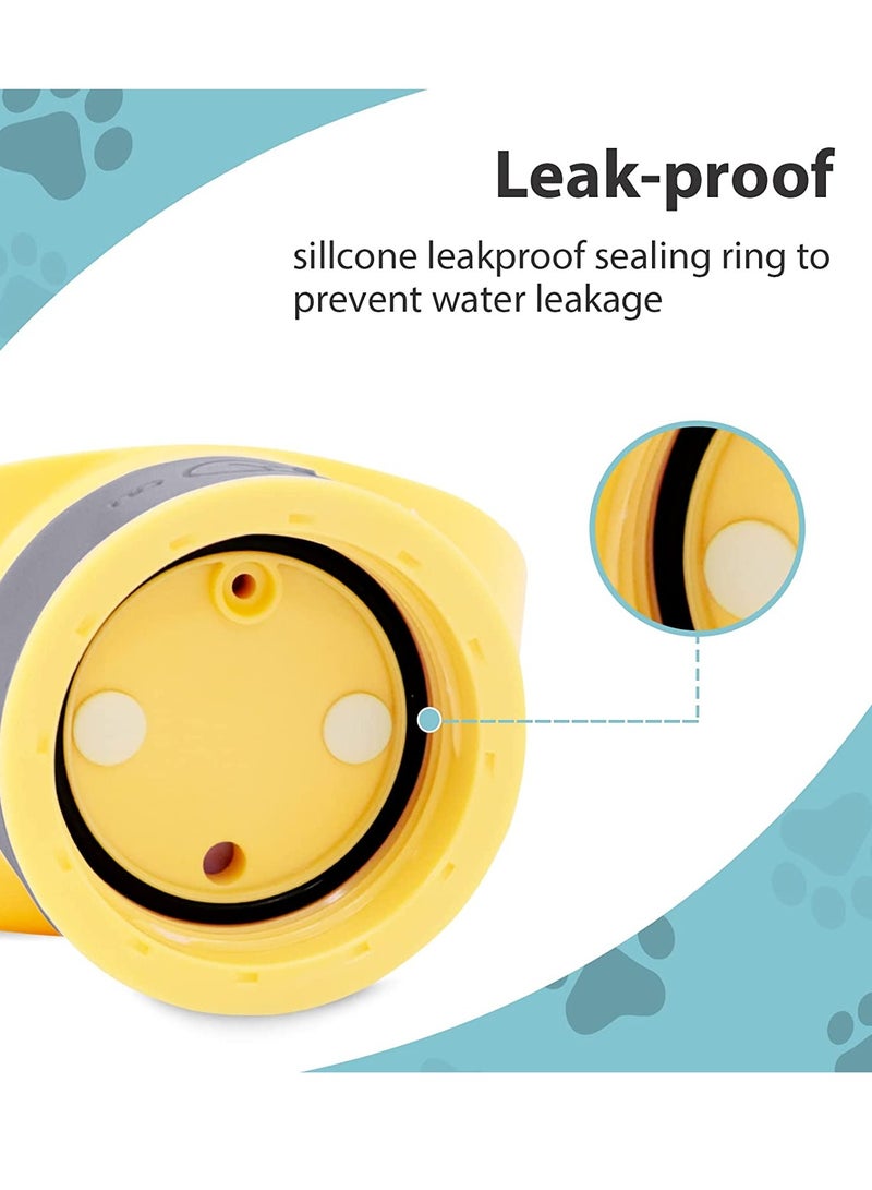 Excefore Dog Water Bottle Portable Pet Water Bottle with Food Container Leak Proof Puppy Water Dispenser with Feeder for Pets Outdoor Walking Hiking Travel Food Grade Plastic 19oz - Image 5