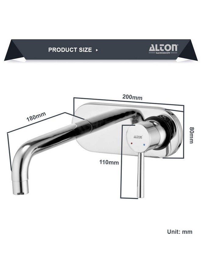 ALTON LEO12125 Brass Chrome Finish Single Lever Basin Mixer Full Set (Silver)