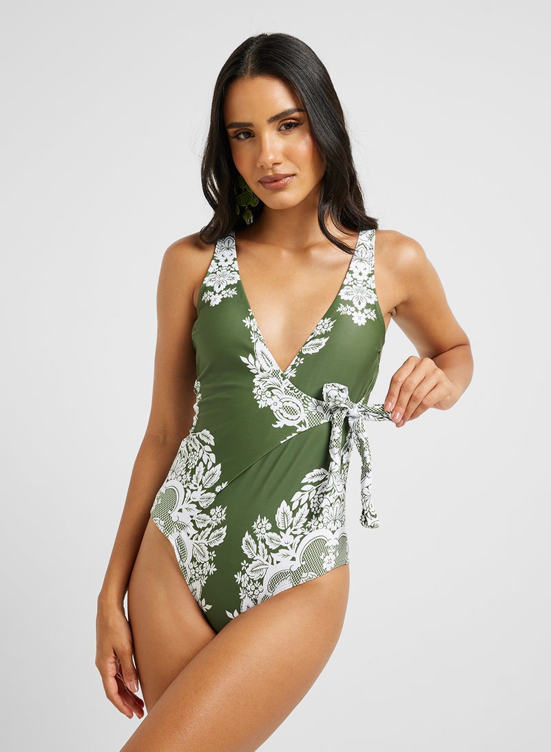 ايلا ملابس سباحة مطبوعة مع سارونج للشاطئ - Image 3