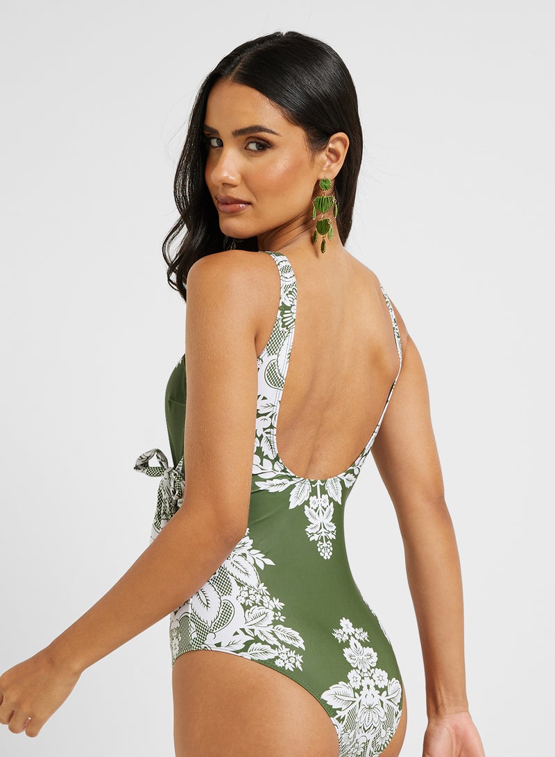 ايلا ملابس سباحة مطبوعة مع سارونج للشاطئ - Image 2