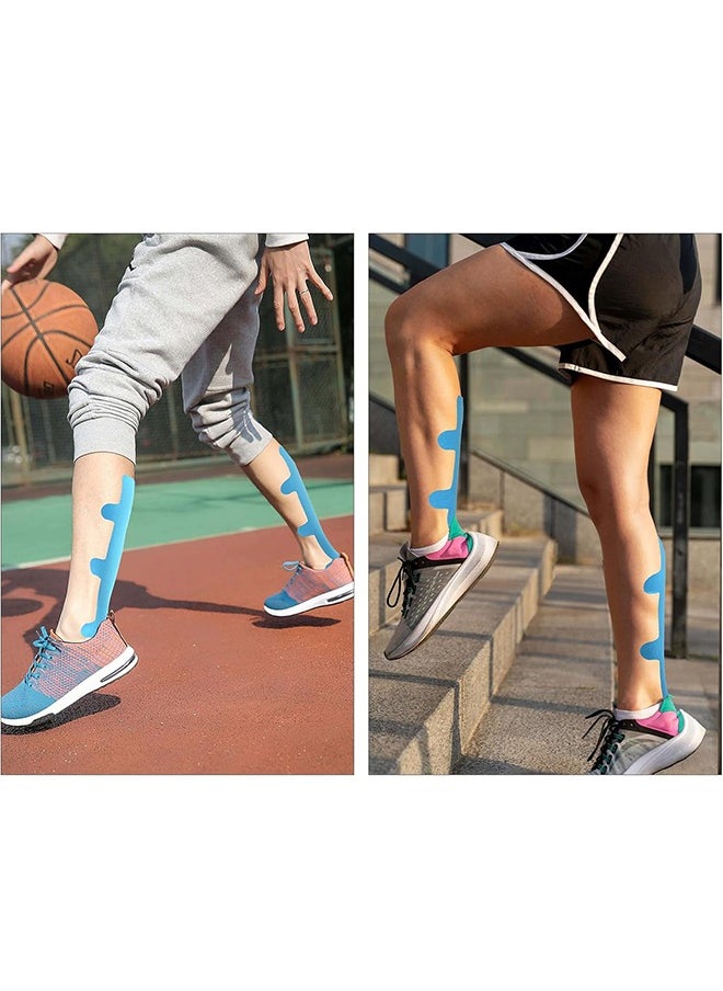 Lemon 4 Pcs Achilles Tendonitis Kinesiology Tape Precut Achilles Tendon Ankle Tape Latex Free for Sprained Ankle Relief Muscle Support Foot Pain Athletic Sport  - Image 5