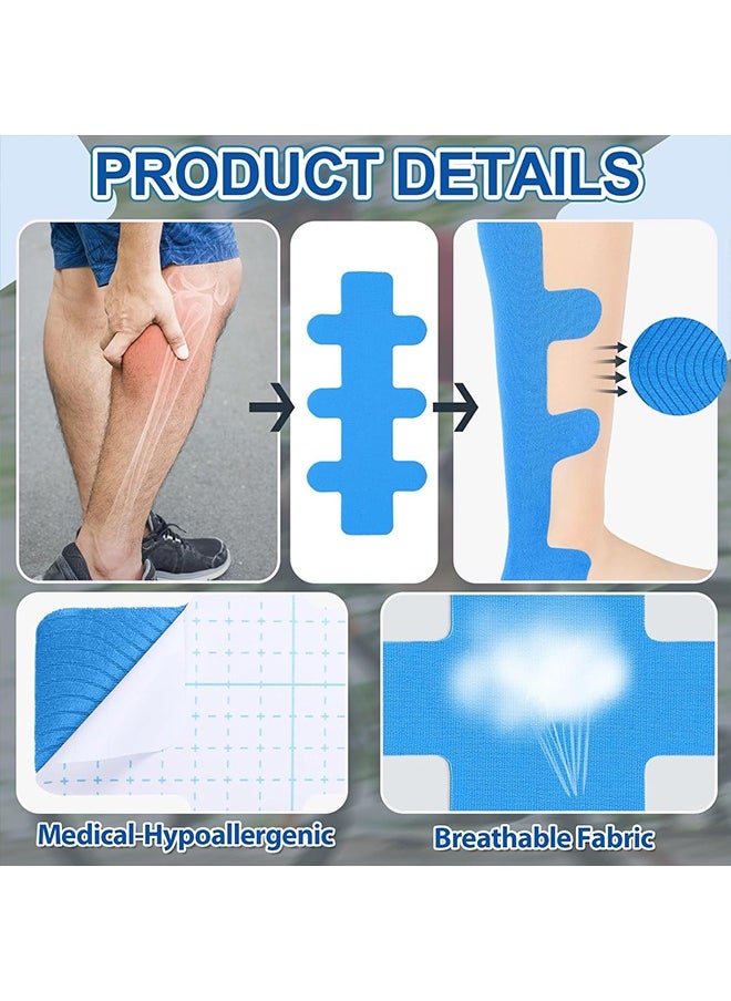 Lemon 4 Pcs Achilles Tendonitis Kinesiology Tape Precut Achilles Tendon Ankle Tape Latex Free for Sprained Ankle Relief Muscle Support Foot Pain Athletic Sport  - Image 2
