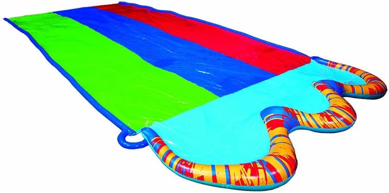 BANZAI Triple Racer Water Slide with 3 Racing Lanes and Splash Pool - Image 1