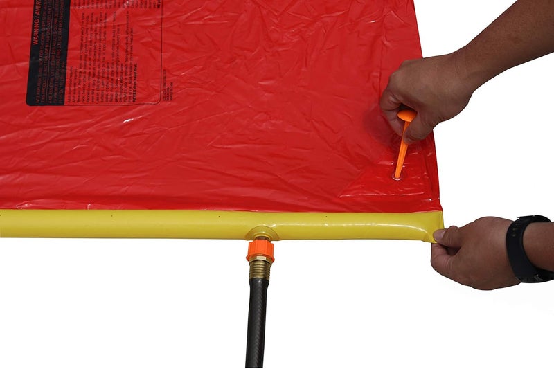 BANZAI Triple Racer Water Slide with 3 Racing Lanes and Splash Pool - Image 4