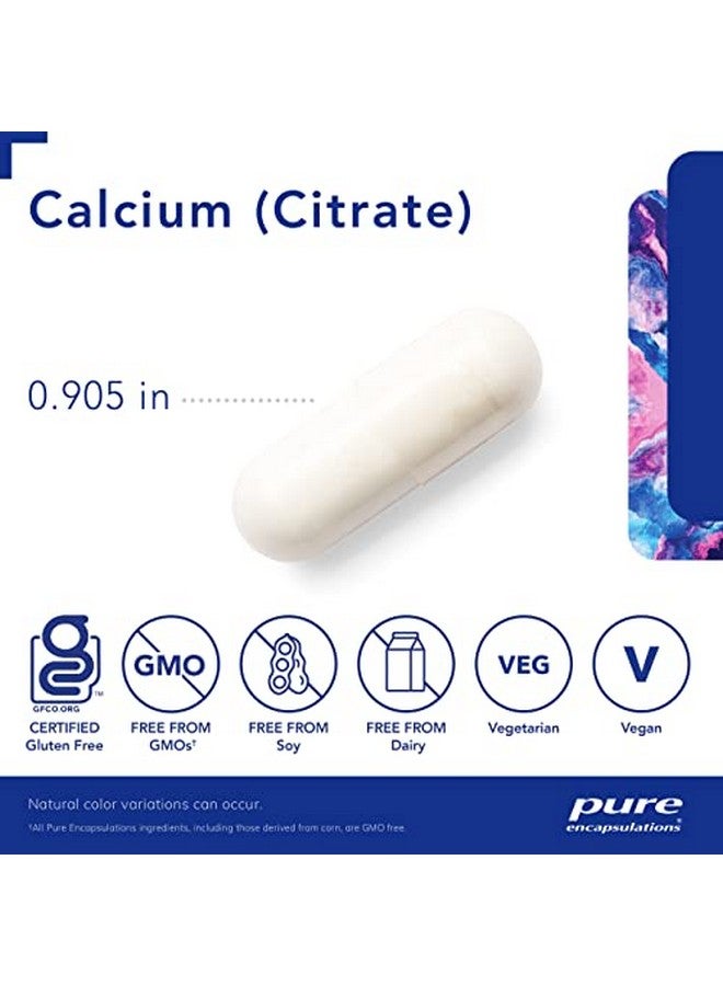 Pure Encapsulations كالسيوم (سترات)؛ مكمل للعظام والأسنان وصحة القولون ودعم القلب والأوعية الدموية*؛ 180 كبسولة - Image 4