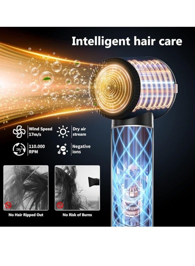 فرشاة مجفف شعر 7 في 1 ، 110000 دورة في الدقيقة عالية السرعة مجفف الشعر التفاف الشعر نظام مجفف ، أدوات تصفيف الشعر للانفصال - مجفف الشعر الأيوني مع الناشر ، مكواة تجعيد الهواء ، فرشاة تجعيد الشعر ، ف - Image 5