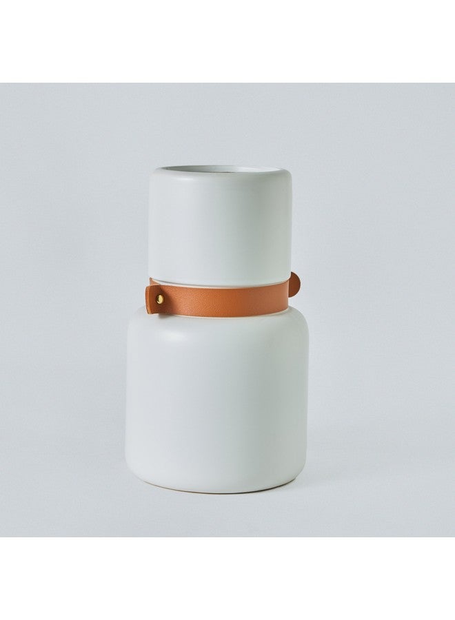 Home Box Tilden Ceramic Vase with PU Band 17 x 17 x 29 cm  - Image 5