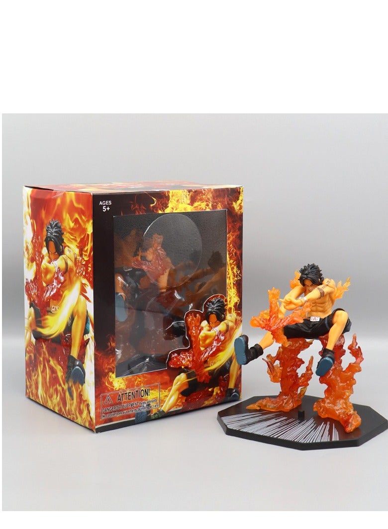One Piece Anime Figure – Portgas D. Ace Statue with High-Resolution Realistic Flame Design, Decorative Figurine for Collectors and Anime & Game Fans - Image 3