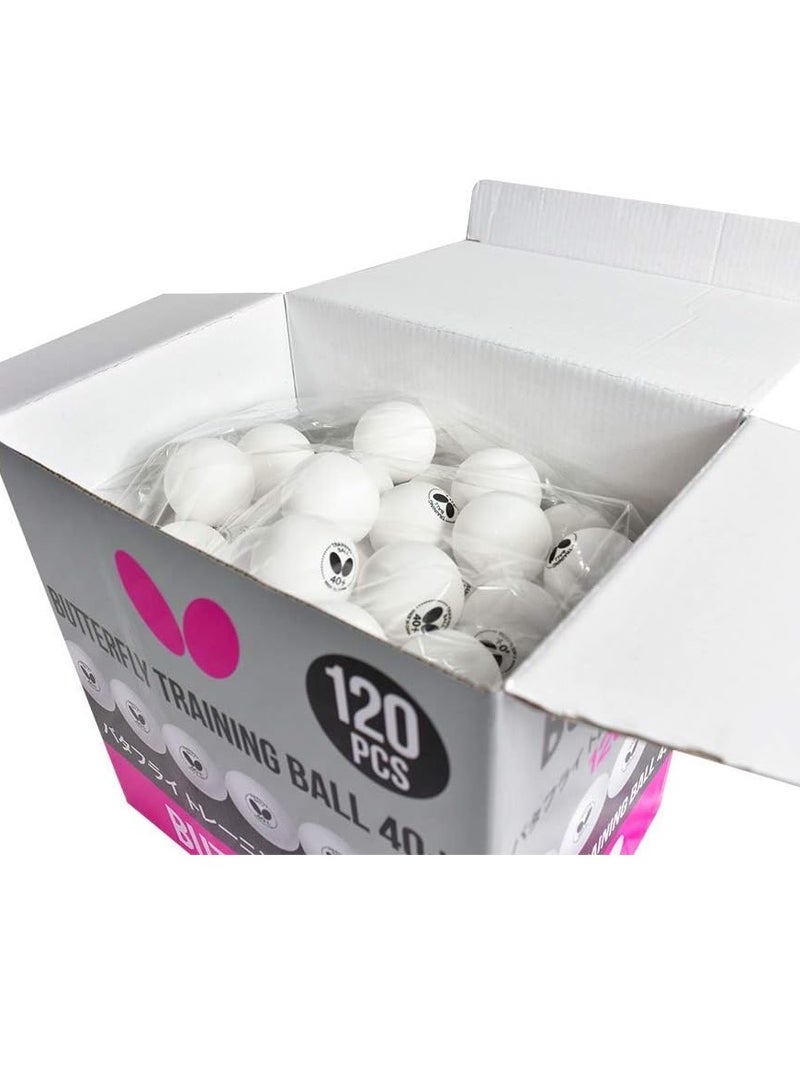 Butterfly Three Star 40+ Table Tennis Training Ball (Pack Of 120 Pcs) (White) 4906901206700 - Image 5