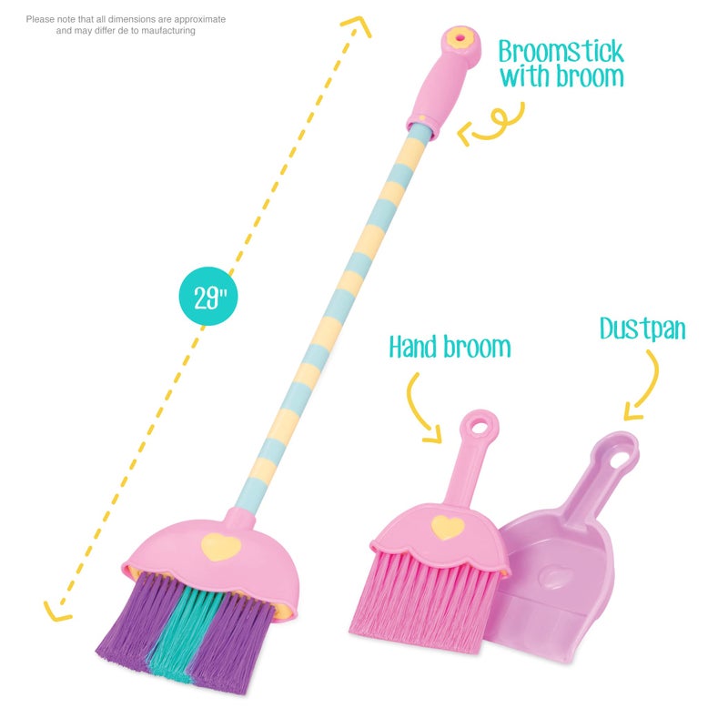 Battat â€“ Play Circle â€“ Broom & Hand Broom â€“ Dustpan Accessory â€“ House Cleaning Toys â€“ Pretend Play â€“ Mighty Tidy Sweep Set â€“ 3+ Years - Image 2