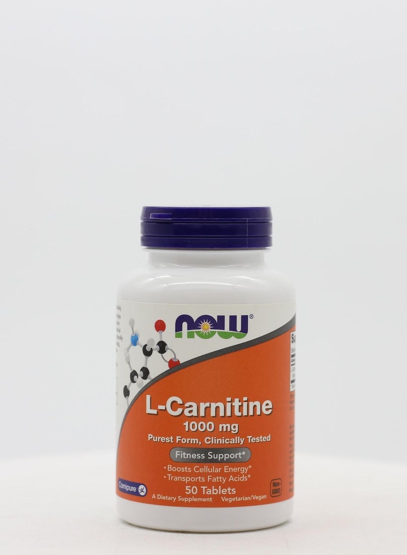 Foods L-Carnitine 1000 Mg, 50 Tablets