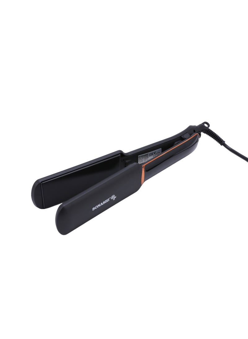 SONASHI Hair Straightener – Max Temperature up to 230°C | Ceramic Coating Plates | PTC Heating On/Off Switch | Temperature Control with LED Display | 360° Swivel Cord | 80W, 220–240V, 50/60Hz | SHS-2096 black - Image 2