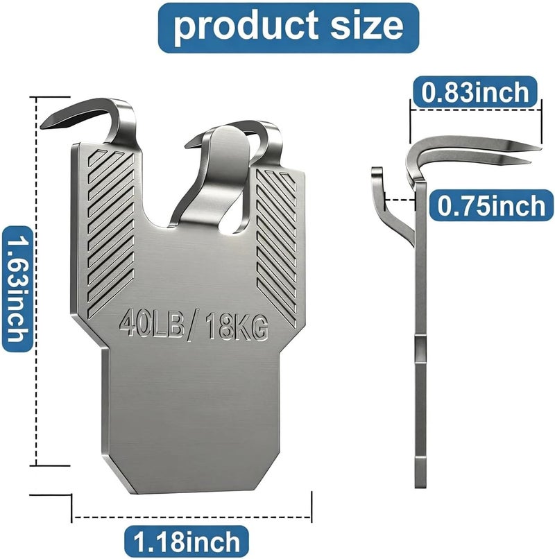 (ApeBest) Picture Hanging Hooks for Drywall Kit: 91Pcs 40LB Picture Hangers Claw Hardware Heavy Duty No Damage - Tool Free Room Office Mirror Photo Poster Frame Decor Wall Hanger Hooks - Image 2