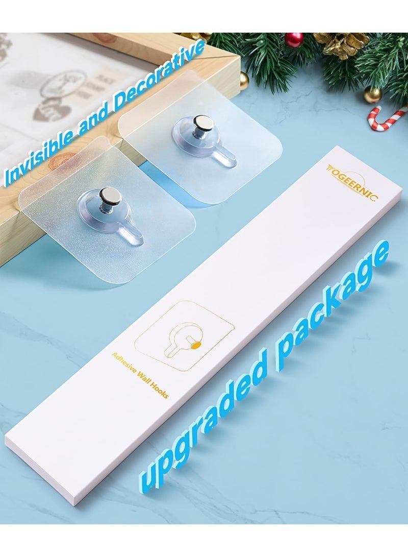 Adhesive Hooks for Wall (13 lbs Max), Nail Free Wall Hangers for Picture Frames, Multipurpose Waterproof and Oil Proof Hooks for Decorations, Kitchen Shelves, Bathroom - Pack of 10 - Image 5