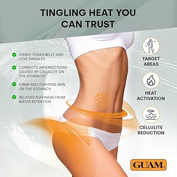 GUAM Algae Anti Cellulite Cream for Tummy Waist 150ml Mud based Hot Skin Tightening Cream for Stomach with Black Tourmaline Caffeine Natural Cellulite Remover Belly Tummy Skin Firming Cream - Image 5