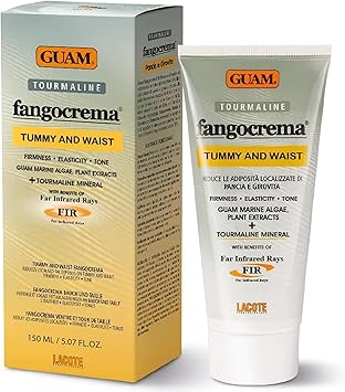 GUAM Algae Anti Cellulite Cream for Tummy Waist 150ml Mud based Hot Skin Tightening Cream for Stomach with Black Tourmaline Caffeine Natural Cellulite Remover Belly Tummy Skin Firming Cream - Image 1