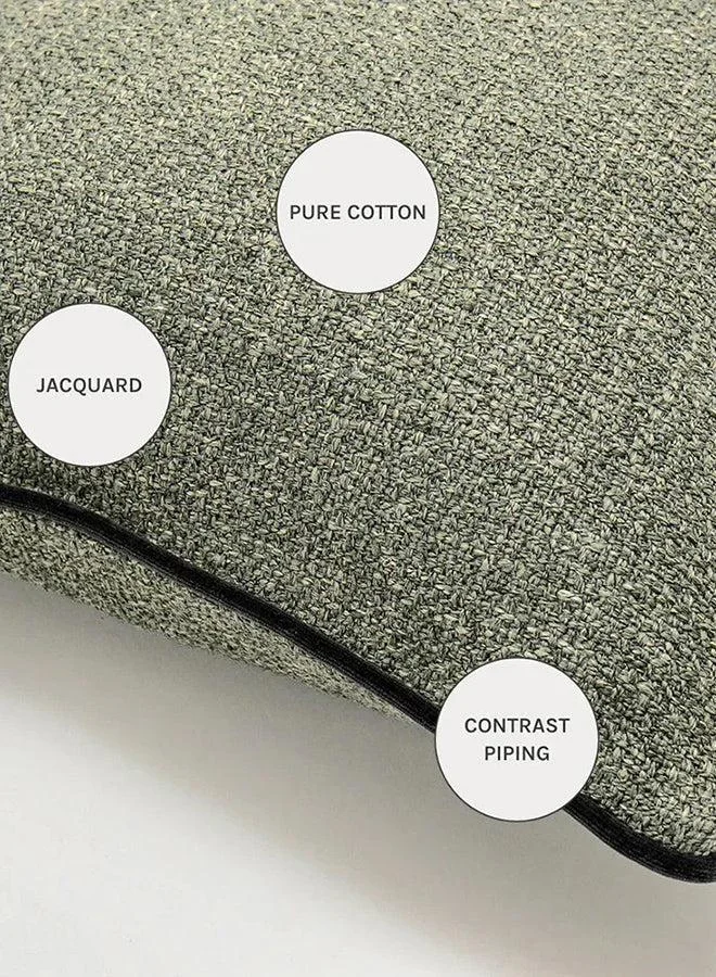 KNOT HOME Cushion Harrison Sage (with filler) Pillow Knot Home Cover Set for Modern Sofa Contemporary Living Room Bedroom and Office Soft Washable