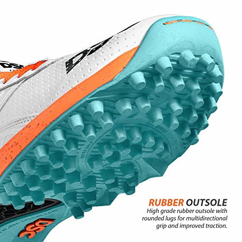 DSC Men's Modern Cricket Shoes, Spikes, Orange, 8 US - Image 5