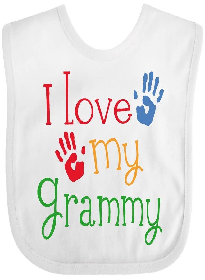 inktastic I Love My Grammy Baby Bib White 10d33 - Image 1