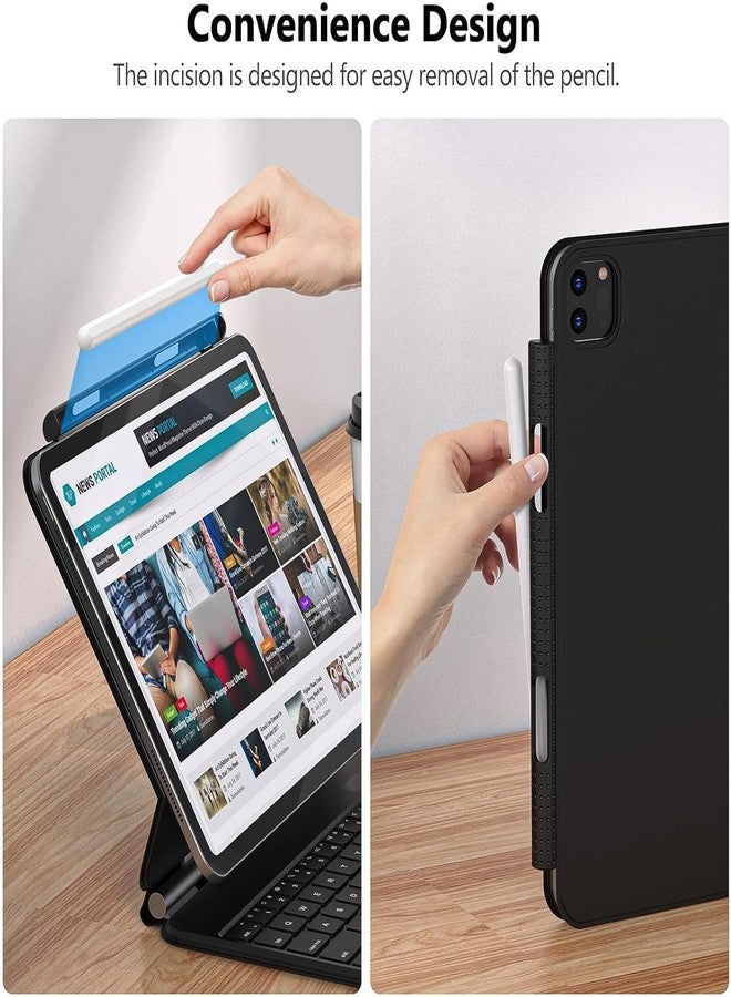 حامل قلم TALTAW السحري متوافق مع لوحة المفاتيح السحرية، وقلم Apple Pencil Pro/Apple Pencil من الجيل الثاني. (أسود) - Image 5