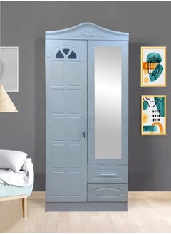 Wooden 2 Door Wardrobe With Mirror And Drawers - pzsku/ZB6E462ABA1502AAFBA62Z/45/_/1719781882/b54eb591-2a3a-42a9-b74b-43f5486bff28