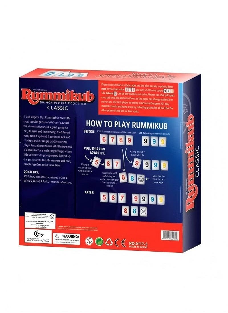 Rummikub Four Player Edition The Classic Rummy Tile Game More Tiles And More Players For More Fun Blue