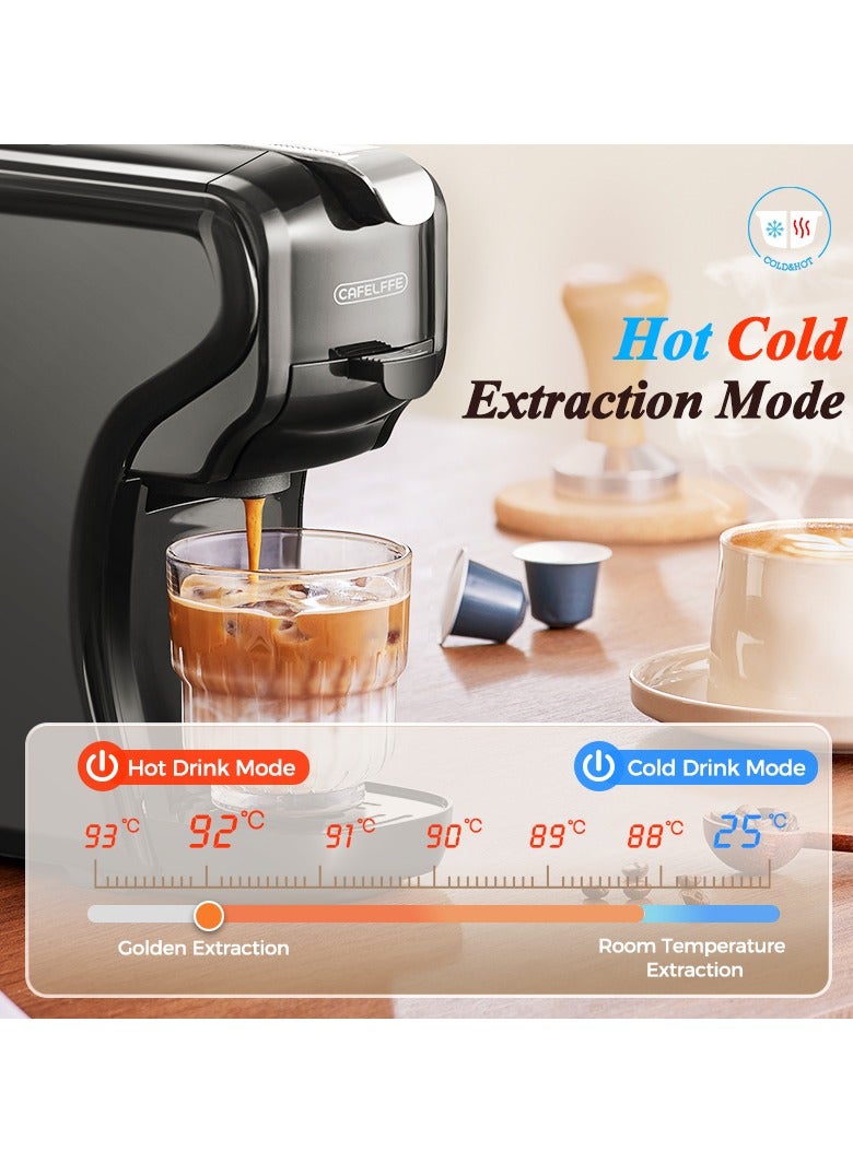 Cafelffe Espresso Maker for Nespresso Capsule, Lavazza Blue Capsule & Coffee Powder, 19 Bar Pump Pressure Makes Authentic Espresso Coffee, Mini Espresso Coffee Machines with Removable Water Tank - Image 5