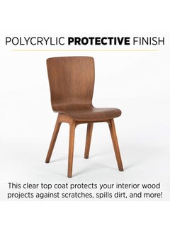 Minwax 1 Qt  63333 Clear Polycrylic Water-Based Protective Finish Satin  - Image 3