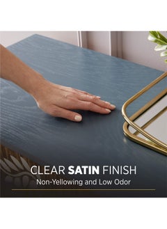 Minwax 1 Qt  63333 Clear Polycrylic Water-Based Protective Finish Satin  - Image 2