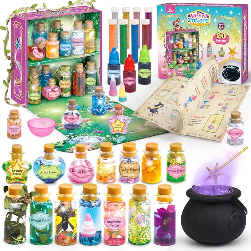 wookidel Fairy Magic Craft Kit for Kids with 20PCS Potion Bottles Fairy Magical Potions Making Craft Kit Gift for Christmas Birthday Creative Art Crafts Kits for Girls Boys 6 7 8 9 10 Year Old - Image 1