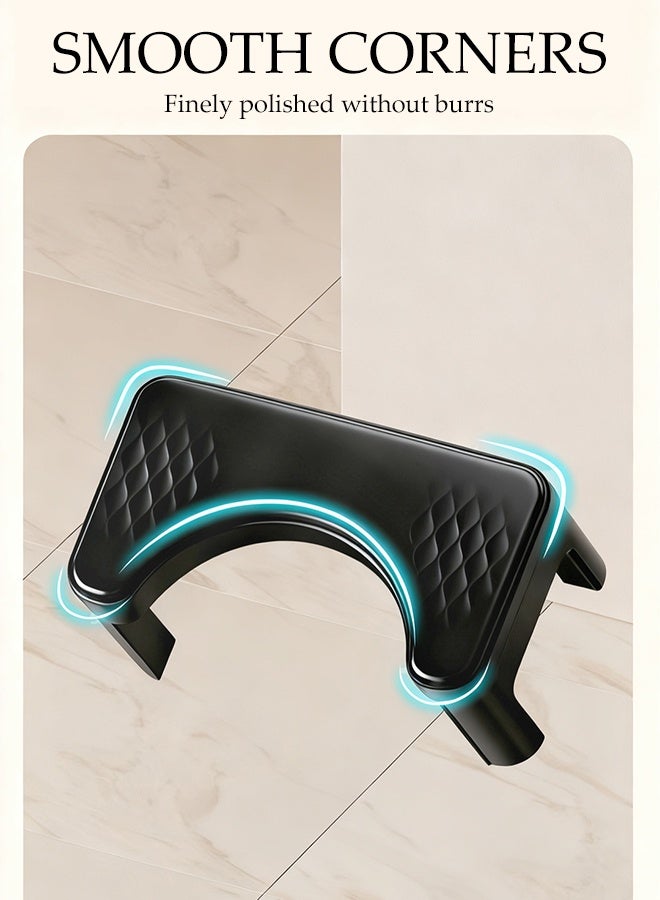 DUNISO Squatting Toilet Foot Stool , Foldable Step for Home Bathroom, Squatting Toilet Stool, Portable Step for Home Bathroom, Convenient and Compact, Sturdy (Black) - Image 5