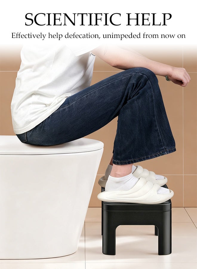 DUNISO Squatting Toilet Foot Stool , Foldable Step for Home Bathroom, Squatting Toilet Stool, Portable Step for Home Bathroom, Convenient and Compact, Sturdy (Black) - Image 3