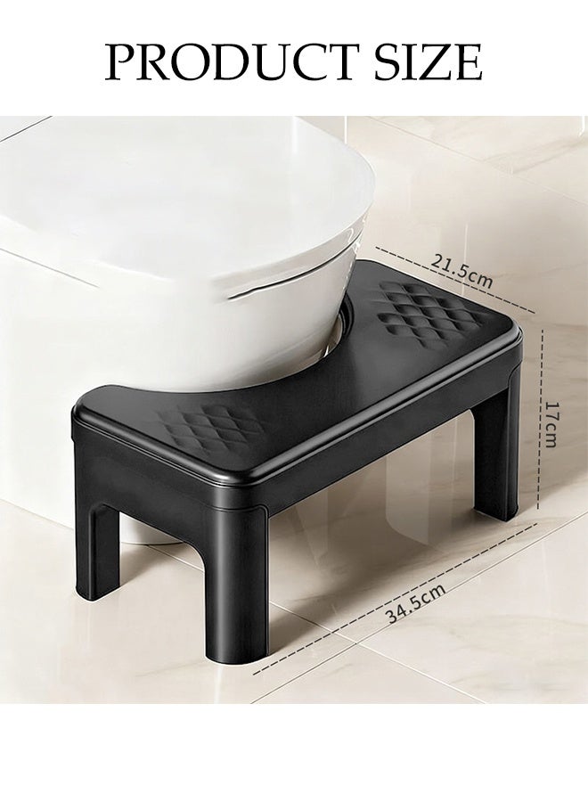 DUNISO Squatting Toilet Foot Stool , Foldable Step for Home Bathroom, Squatting Toilet Stool, Portable Step for Home Bathroom, Convenient and Compact, Sturdy (Black) - Image 2