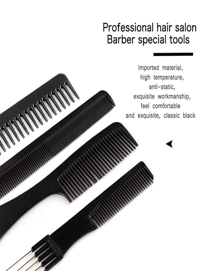 LESIGE Hair Stylists Professional Styling Comb Set, Great for All Hair Types & Styles Comb set kit Multifunction Anti-Static Barbers Brush Combs Tool for Women Men Kids (10PCS OF 1 SET, BLACK) - Image 4